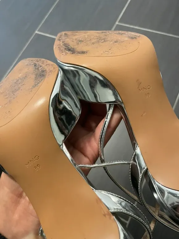 Spitze Pumps | Silber