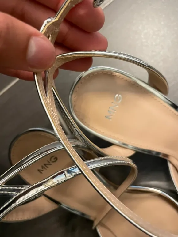 Spitze Pumps | Silber