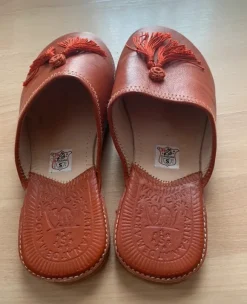 Süsse Hauspantoffel Cognac Babouches Größe 38