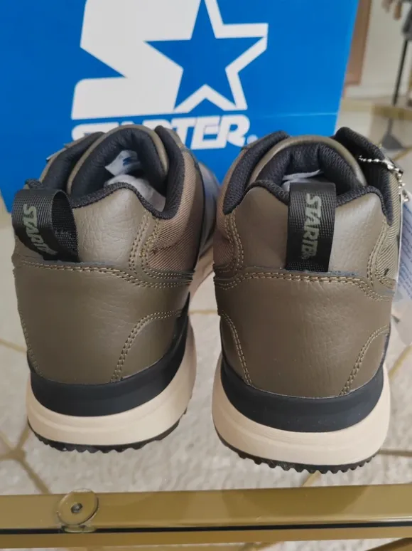 Starter Herren Schuhe neu Khaki Leder Größe 42
