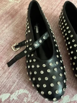 Stephan Paris Ballerina mit Nieten Glitzer Gr. 39