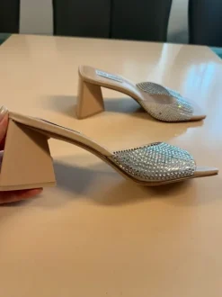 Steve Madden Marseille Slides Pantoletten glitzernd Gr.40