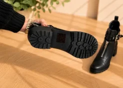 Stiefeletten neu schwarz Silber gr.39