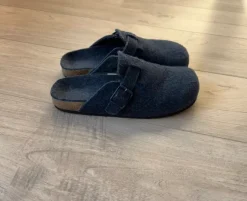 Stoffen donkerblauwe heren pantoffels maat 42/43