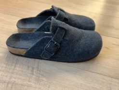 Stoffen donkerblauwe heren pantoffels maat 42/43