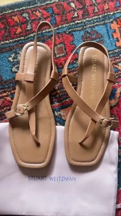 Stuart Weitzman, Modell Benni, natur Leder, 39,5 Neu