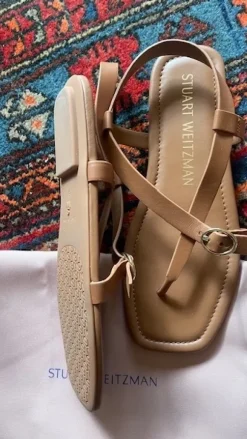 Stuart Weitzman, Modell Benni, natur Leder, 39,5 Neu