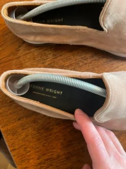 Suede roze loavers