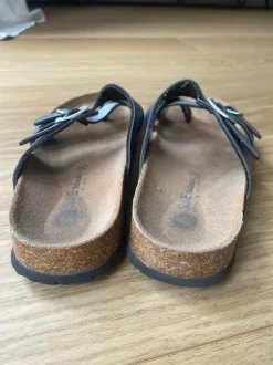 Sune island Pantoletten Silber grau 38