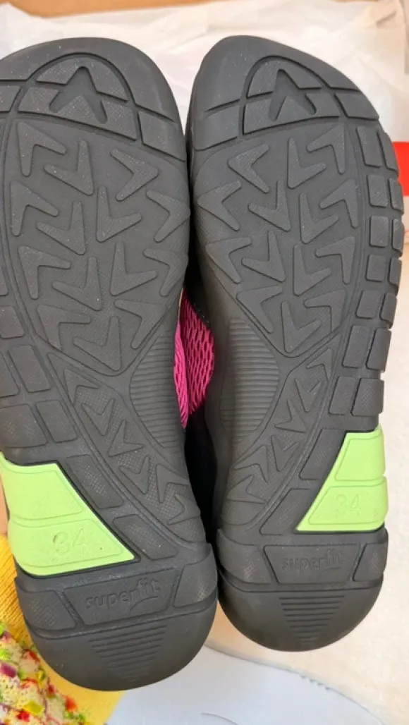 Superfit Trace Gr.34 Sneaker Turnschuh schwarz pink Kletter