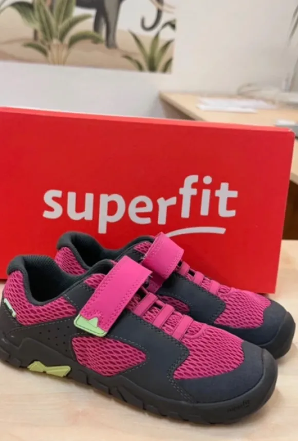 Superfit Trace Gr.34 Sneaker Turnschuh schwarz pink Kletter