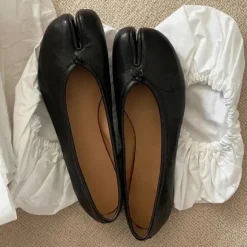 Tabi Ballerinas Schwarz Neu Japan Style Flats