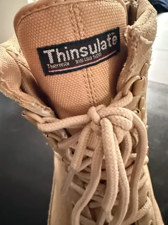 Thinsulate Boots beige Herren Gr. 42 Schuhe Schnürschuhe