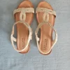 Tolle Keilsandalen Sandalen Lascana Gr.39 creme/glitzer