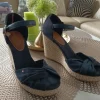 Tommy Hilfiger Keilabsatz Sandale blau Gr. 38