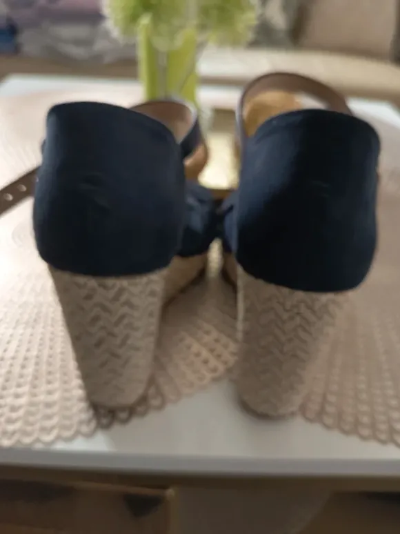 Tommy Hilfiger Keilabsatz Sandale blau Gr. 38