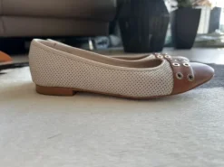 Tommy Hilfiger Slipper Ballerinas Größe 38 beige Cognac Gold