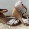 Tommy Hilfiger Sommer Pumps Gr. 37 Keilabsatz beige