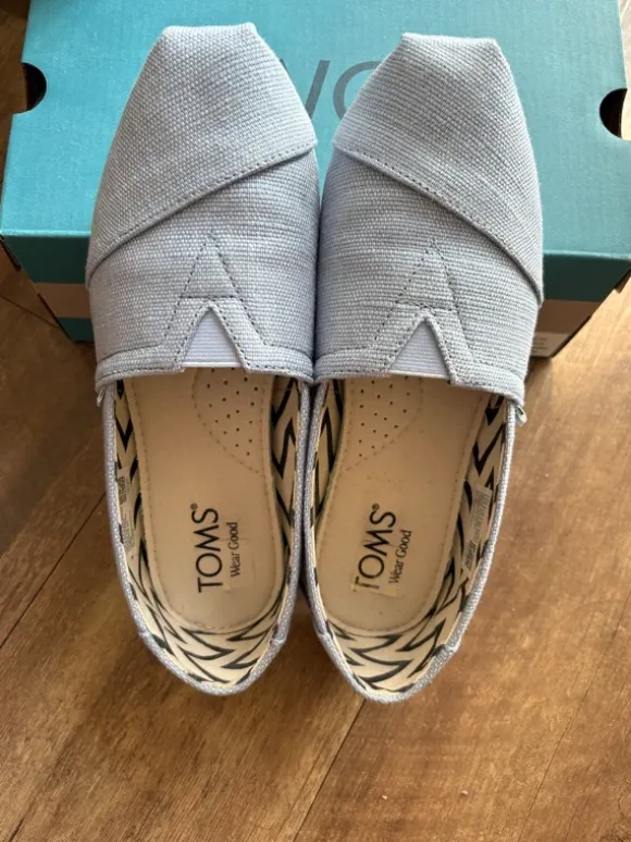 TOMS Espadrilles – hellblau, Gr. 36, fast neu
