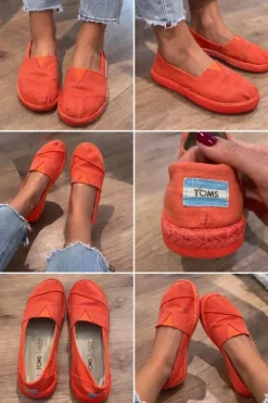 TOMS Espadrilles Slipper orange – Sommer Schuhe – guter Zustand