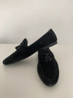 Topman Herren Schuhe Mokassins Slipper Schwarz Gr 43