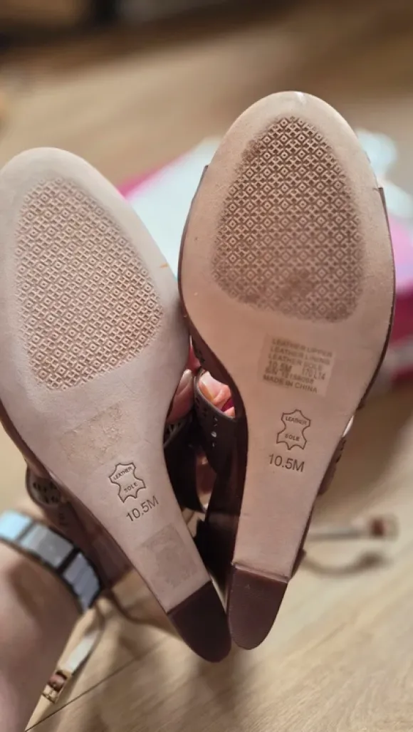 Tory Burch Nussbraun Wedges Lace Heels Gr. 41