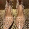 Transparente Pumps / Schuhe mit Steinen