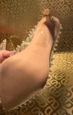 Transparente Pumps / Schuhe mit Steinen