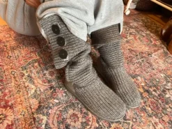 UGG boots hoch gestrickt grau