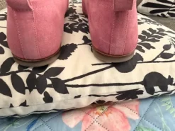 Ulla Popken Echtleder Slipper Rosa / Fuchsia Gr. 44 Weite H – noch nie getragen