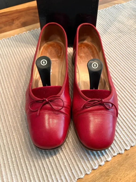 Unützer Damen, Gr. 38,5, rotes Glattleder, sehr gut erhalten
