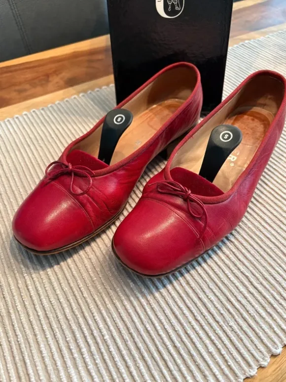 Unützer Damen, Gr. 38,5, rotes Glattleder, sehr gut erhalten