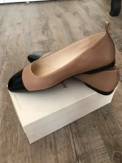 Vagabond Ballerina zweifarbig beige taupe schwarz