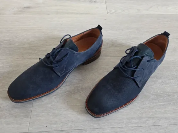 Van Lier schoenen, man, maat 44, blauw/bruin.