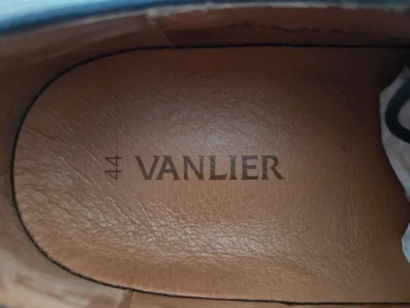 Van Lier schoenen, man, maat 44, blauw/bruin.