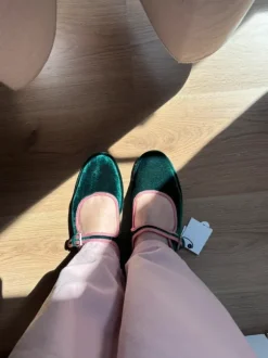 Velvet ballerinas Pull & Bear