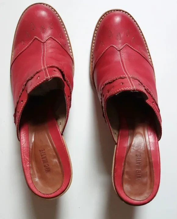 Vic Matié Leder-Pumps, Rot, Gr. 40