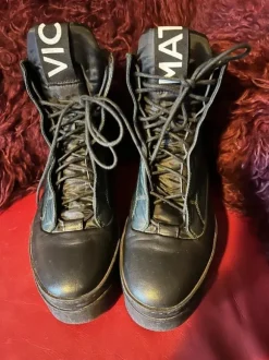Vic Matie Plateau Boots 37 grün-schwarz