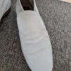 Vintage - Herren Loafer 100% Leder Gr. 7,5 / 41 elegant, preppy, old Money, Slipper weiß creme