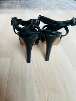 Vintage Buffalo London Leder Lacksandaletten 38 Damensandalen Sommer