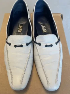 Vintage JHAY Leder-Loafer in Weiß – Italienischer Chic mit Charakter