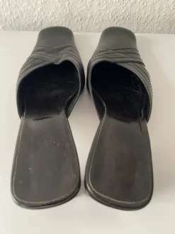 Vintage Leder-Mules / Pantoletten – 90er Jahre – Gr. 37 – hochwertiges