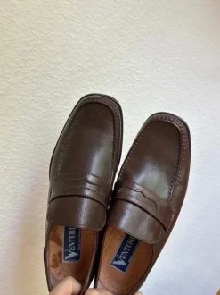 Vintage Penny Loafer Square Toe Moccasin Italian Dress Shoes 90s Y2K Old Money