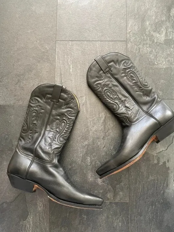 Vintage Sendra 2450 Cowboy Biker Boots (USA Y2K Streetwear Texas style)