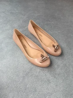 Vivienne Westwood × Melissa ballets / silk / size:37 / original90s 00s / y2k swag girl flip flops
