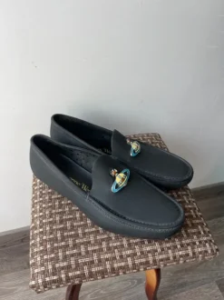 Vivienne Westwood Melissa Black Orb Loafers Moccasins EU 42