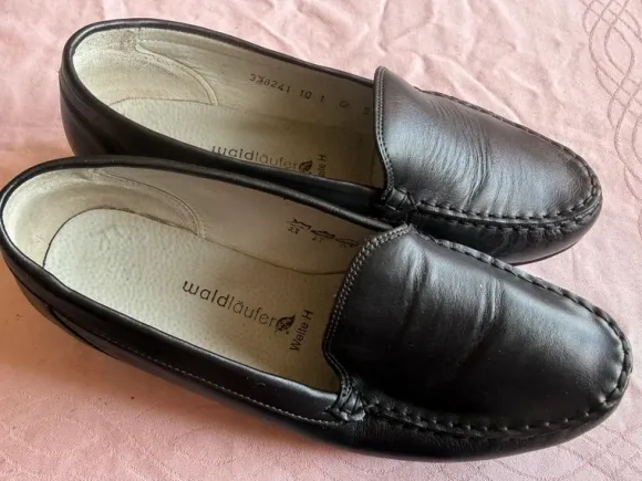 Waldläufer Slipper schwarz Gr 5 38 Weite H bequem wie neu