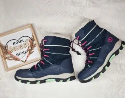 Warme Landrover Winterstiefel / Boots für Mädchen – Gr. 35 – Blau/Pink/Mint