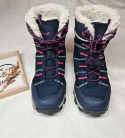 Warme Landrover Winterstiefel / Boots für Mädchen – Gr. 35 – Blau/Pink/Mint