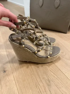 Wedges Espadrilles Keilabsatz Sandalen Nieten
